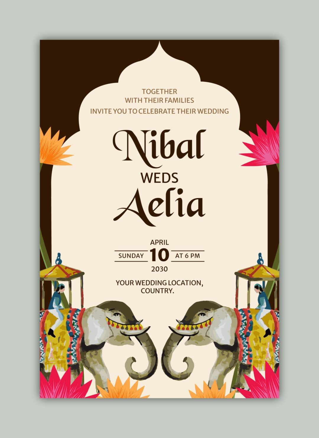 Traditional Wedding Invitation