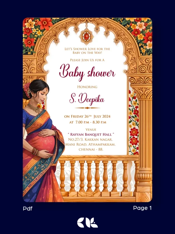 Baby Shower Tamil Invitation