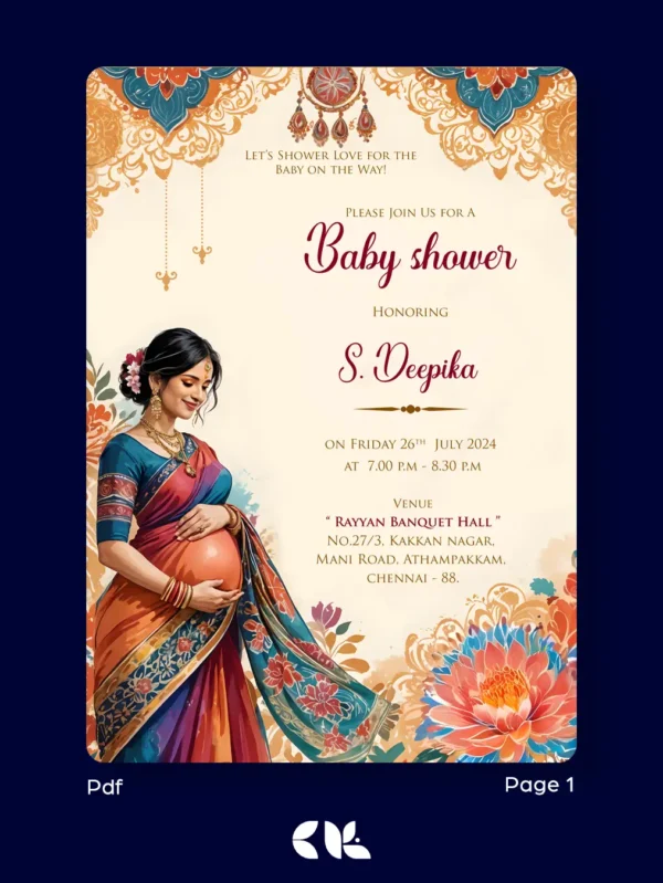 Baby Shower Tamil Invitation