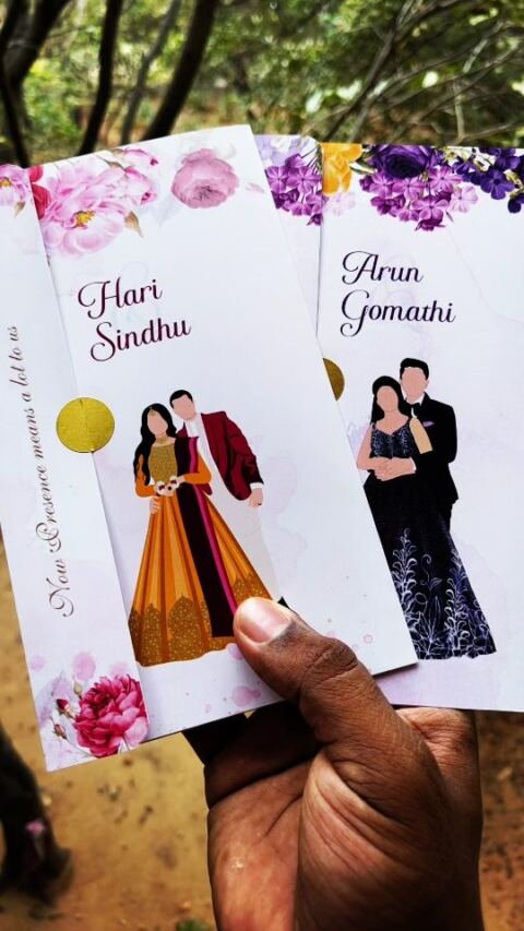 Couple portrait friends card