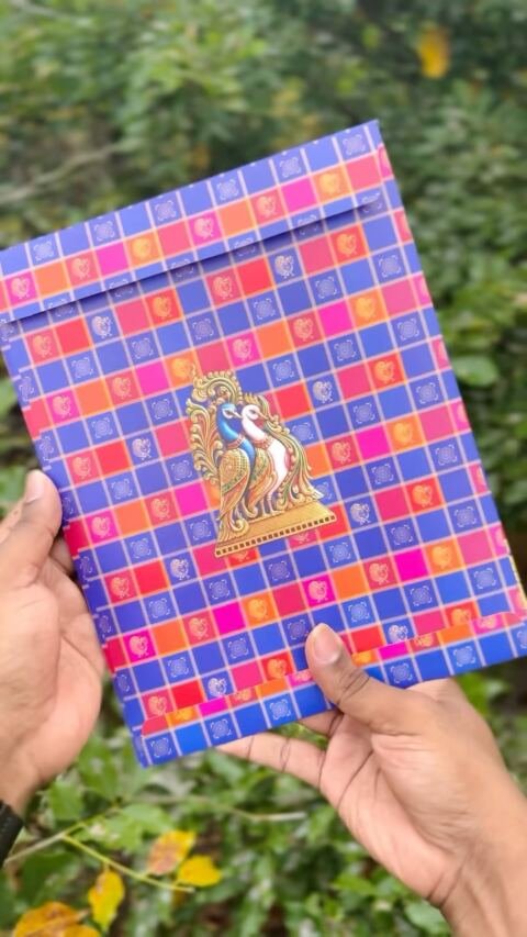 Kanchipuram silk checks card
