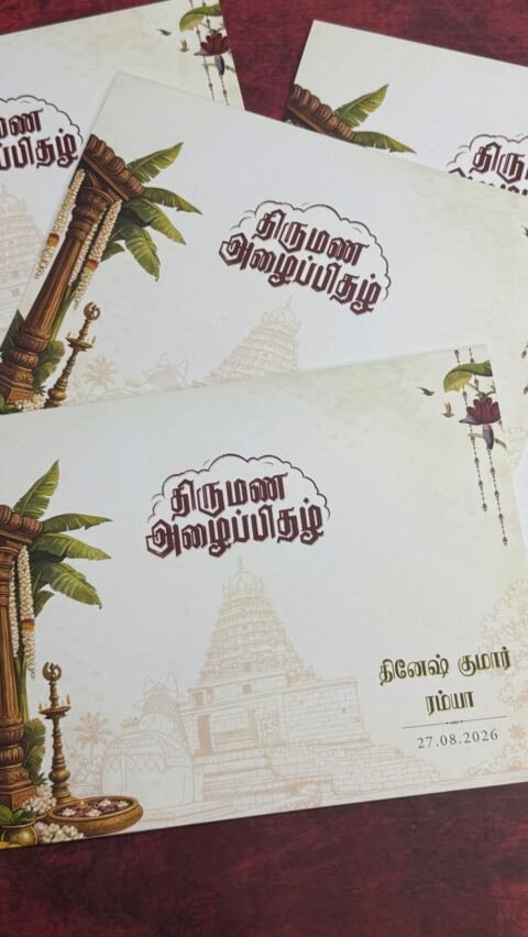 Classic Thirumana Azhaippithazh card