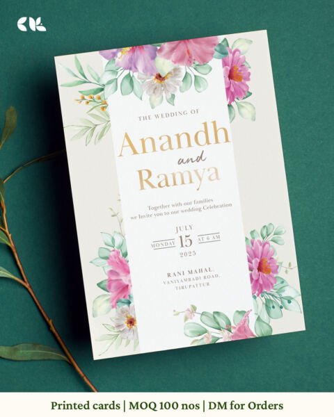 Floral theme card