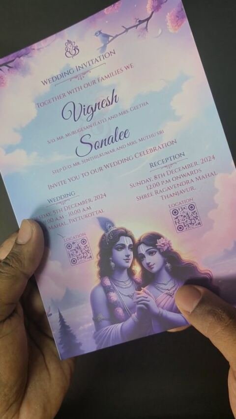 Radha–Krishna painting card