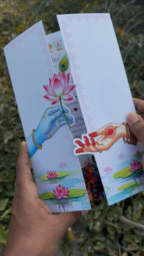 Soft lotus blessing card
