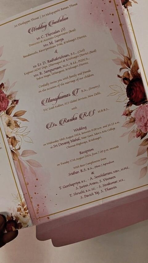 Rose floral card