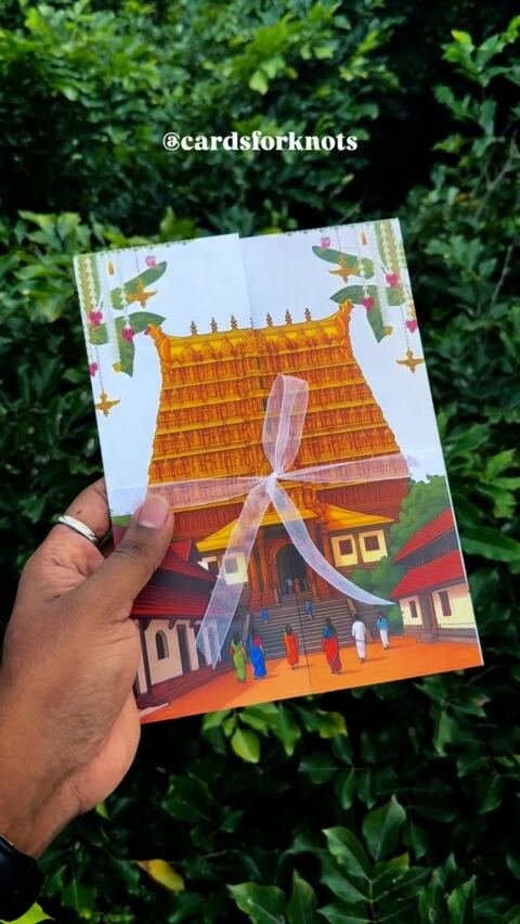 Temple door-fold card