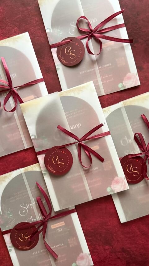 Wax seal vellum ribbon card