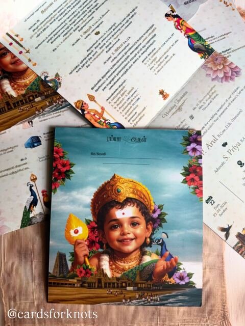 Thiruchendur waves Murugan card