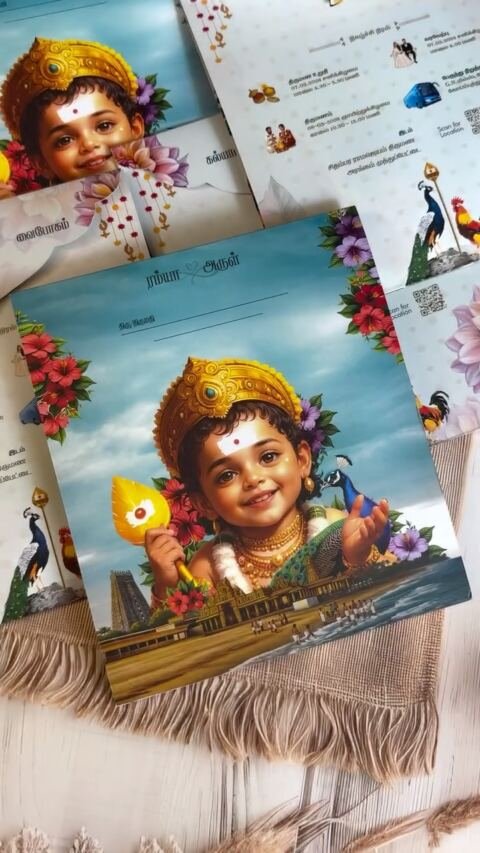 Thiruchendur child Murugan card