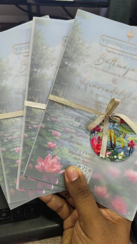 Lotus vellum card