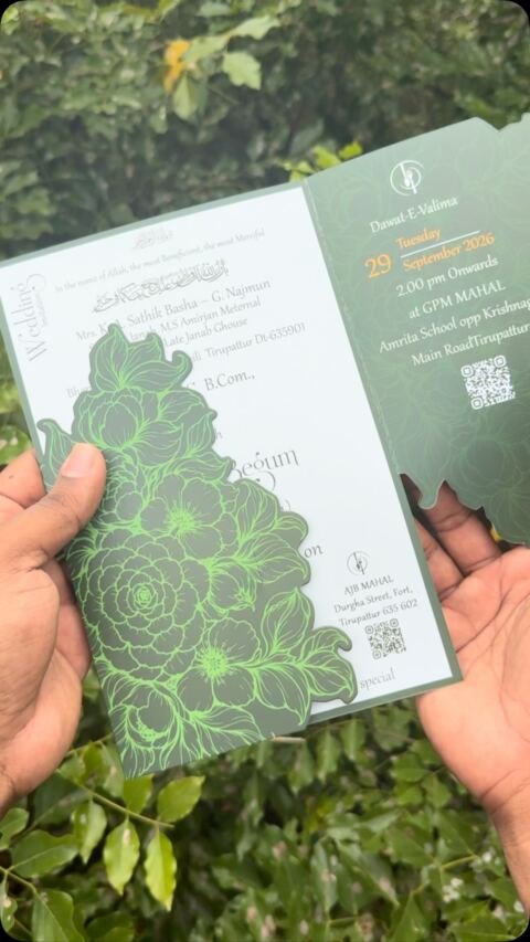 Die-cut botanical card