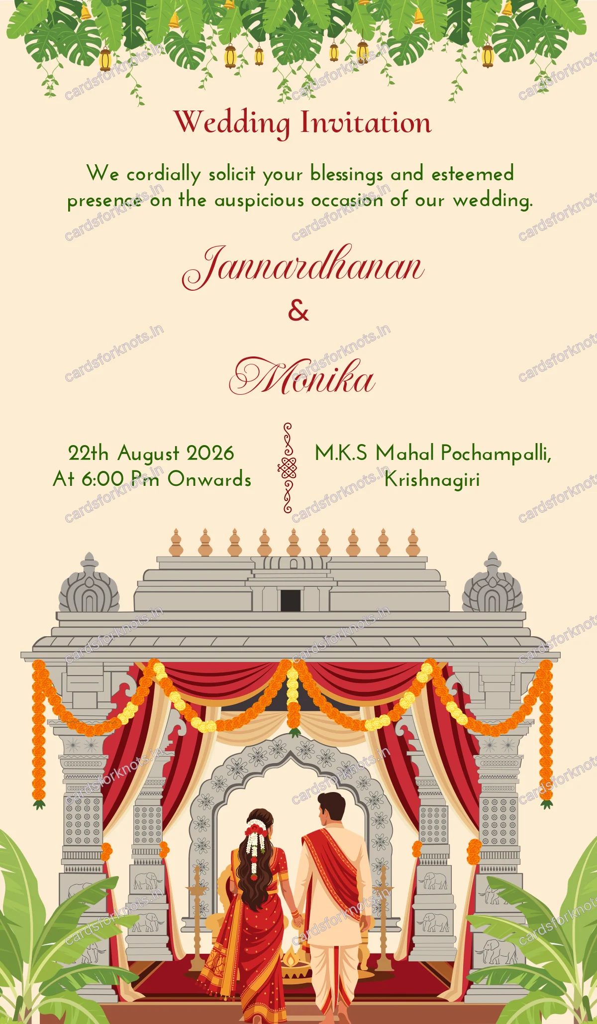  wedding card front