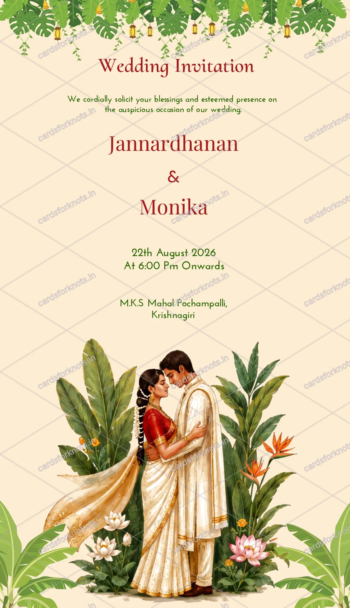  wedding card front
