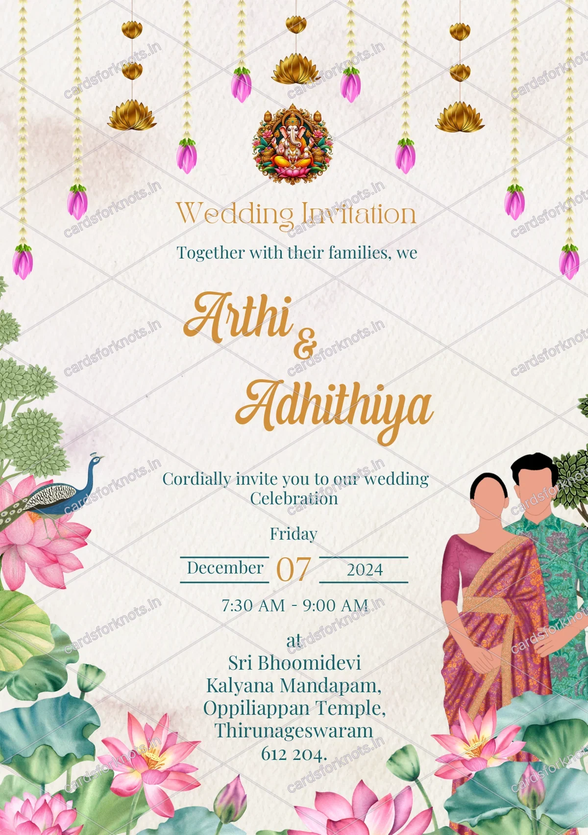 wedding card front