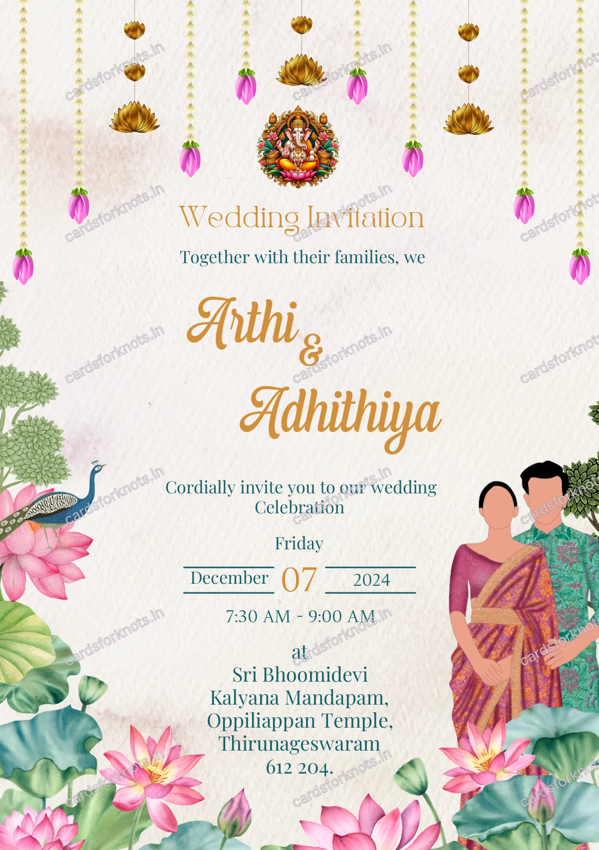  wedding card front