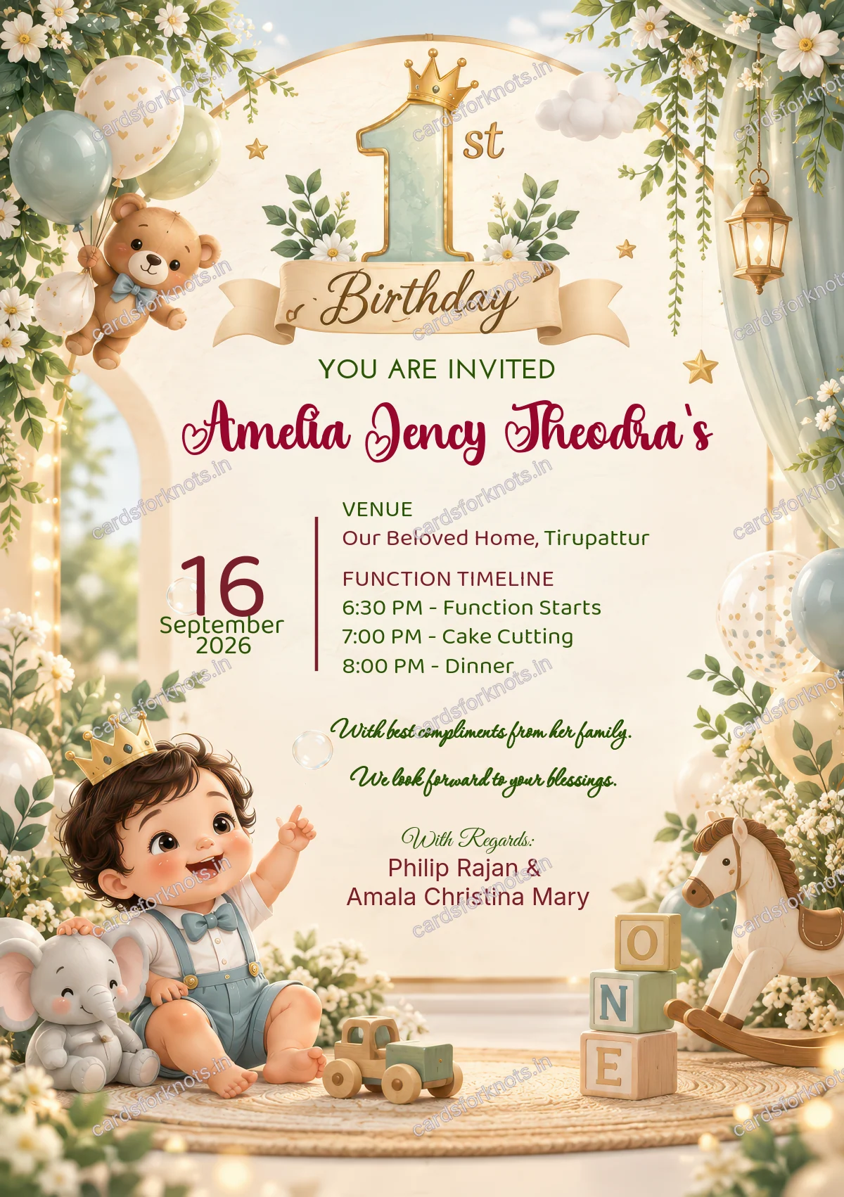  wedding card front