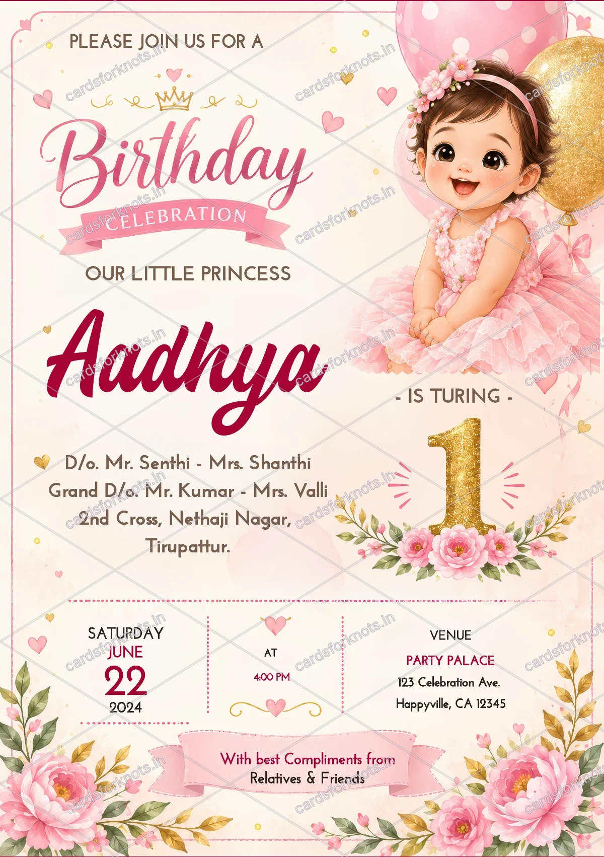 wedding card front